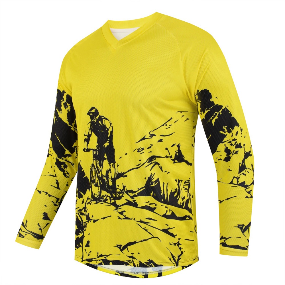 Mountain Biking Shirts - 남성용 아웃도어 산악 자전거 프린트 긴팔