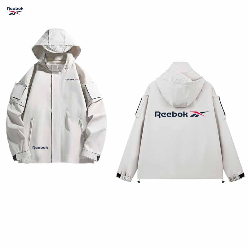 Mountain Biking Rain Jacket - 리복 로고 후드 지퍼 재킷 -
