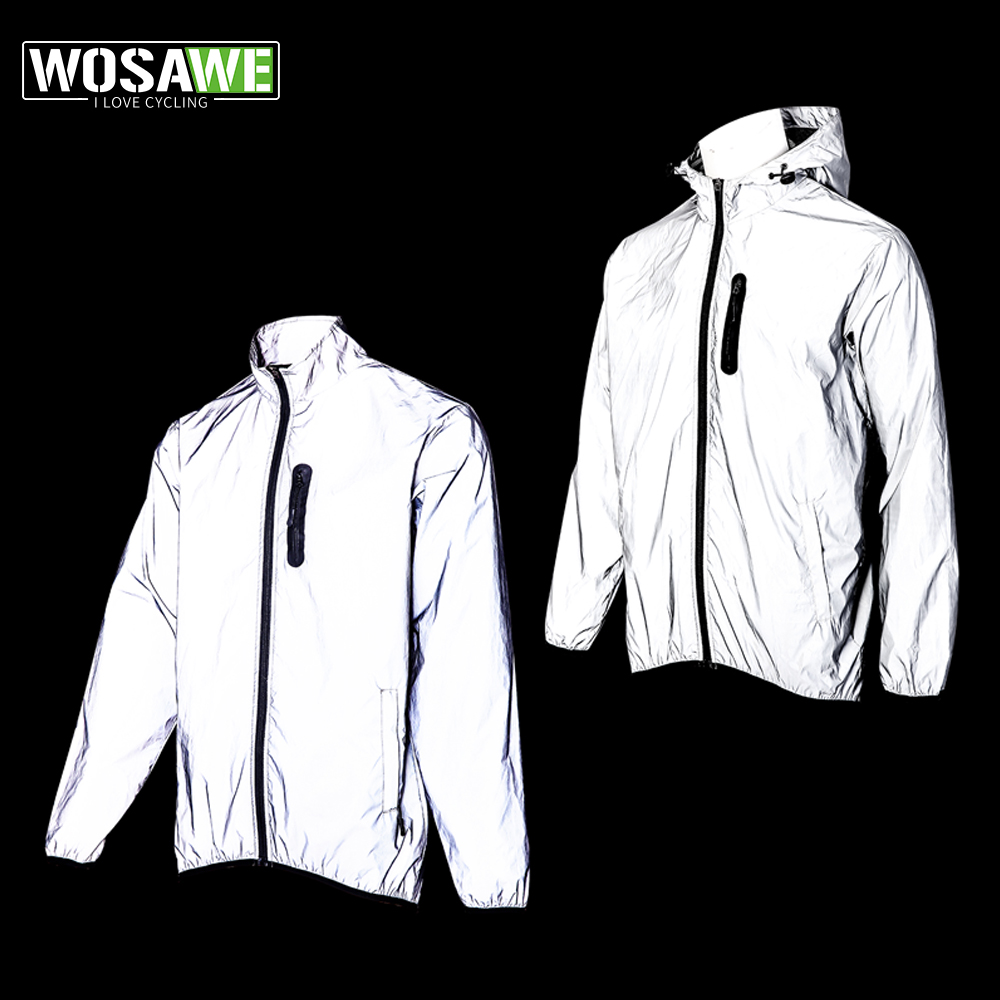 Mountain Biking Rain Jacket - WOSAWE 남성용 완전 반사 자켓 야외