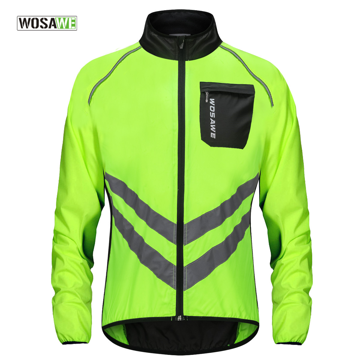 Mountain Biking Rain Jacket - WOSAWE 사이클링 레인 자켓 높은 가시성