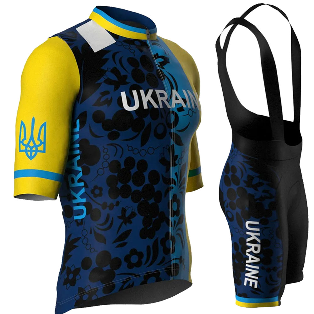 Mountain Biking Shorts - 우크라이나 국가대표팀 2026 사이클링 저지 세트