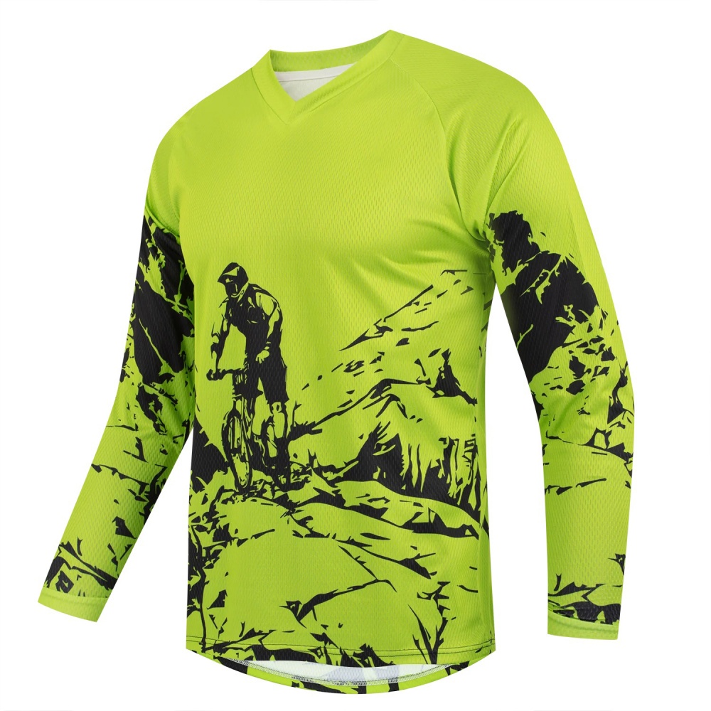 남성용 아웃도어 산악 자전거 프린트 긴팔 스포츠 티셔츠 - Mountain Biking Shirts 리뷰 및 가격
