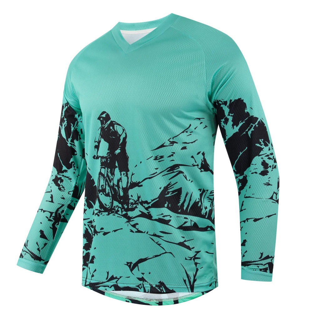 남성용 아웃도어 산악 자전거 프린트 긴팔 스포츠 티셔츠 - Mountain Biking Shirts 리뷰 및 가격