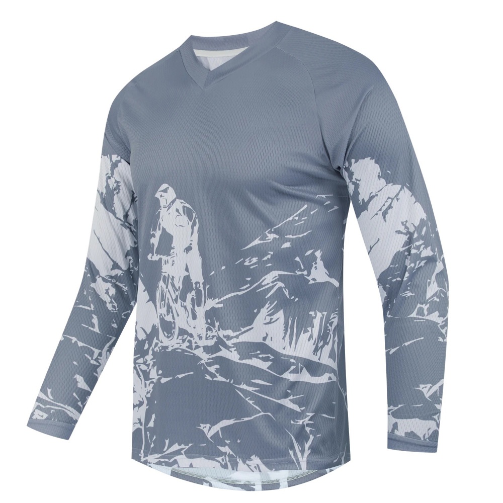 남성용 아웃도어 산악 자전거 프린트 긴팔 스포츠 티셔츠 - Mountain Biking Shirts 리뷰 및 가격