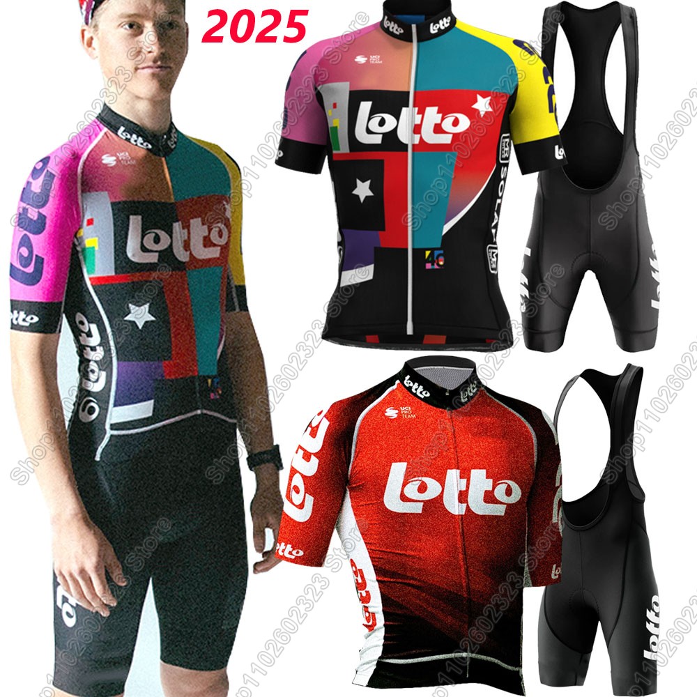 2025 로또 팀 사이클링 저지 세트 여름 벨기에 의류 - Mountain Biking Shirts 리뷰 및 가격